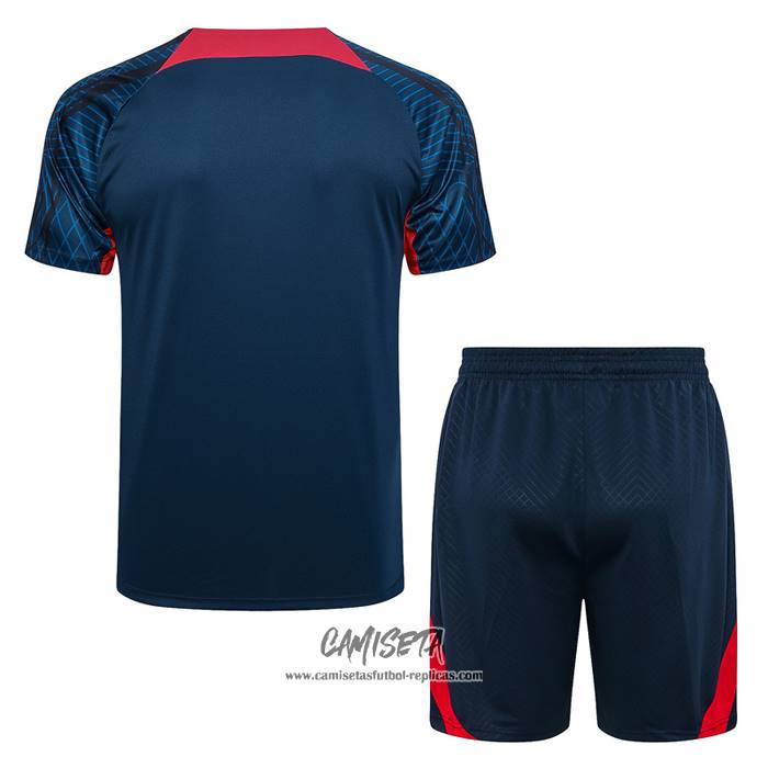 Chandal del Paris Saint-Germain 2023-2024 Manga Corta Azul - Pantalon Corto